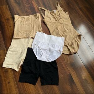 Shapewear Compression Lot of 5 Like New Bodysuit, Corset, Bottoms